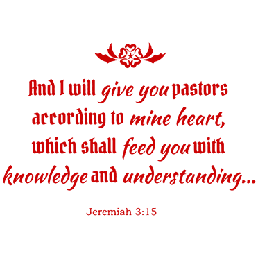 jeremiah 3:15 and I will give you pastors accordingâ¦ Vinyl Decal Sticker Quote - Small - Red