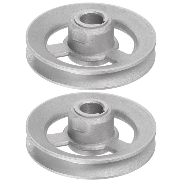Polea de motor de embrague de máquina de coser industrial Uxcell de 2 piezas, 15 mm de diámetro interior, 85 mm de diámetro, polea de rueda de transferencia eléctrica de aluminio