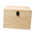 thumbnail image 3 of Caja de madera sin terminar, cofre del tesoro, caja de recuerdos multiusos, organizador de joyas 25 cm x 175 cm x 175 cm, 3 of 9