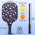 thumbnail image 3 of Pickleball Paddles Set,Pioneer Flower Floral Print Pattern Fiberglass Surface Pickleball Racket Set with 2 Indoor Outdoor Pickleball Balls and Pickleball Bag,Pickle-ball Equipment, 3 of 6