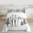thumbnail image 2 of Castle Fairy Winter Sport Twin Comforter Sets,Snow Skiing Bedding Set, 2 of 8
