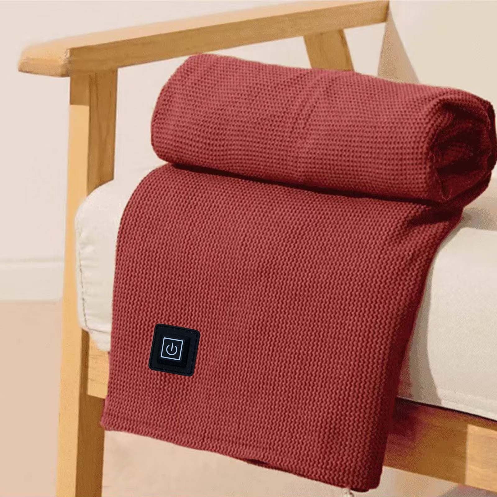 USB Heated Shawl,Portable Throw Electric Blanket, Shawl for Office Sofa Travel, Heated Blanket Wrap Shawl for Women Electric Heated Wrap Poncho Blanket, Winter Warm Shawl Heating Scarf