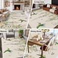 thumbnail image 5 of Watercolor Floral Area Rugs 5'x8', Washable Small Throw Rugs for Classroom Bedroom, Spring Flowers Birds Plants Country Beige Indoor Outdoor Rug Non-Slip Low Pile Carpet Runner Reversible Floor Mats, 5 of 8