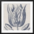 thumbnail image 2 of Art.com Indigo Floral on Linen VI Art Print by Vision Studio, Black Frame Wall Art, 21" x 21", 2 of 5
