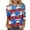 3/4 Length Sleeve Women Tops&Multicolor, variant on VKOYWKM 4th of July Tshirts Shirts for Women Red White and Blue Graphic T Shirts 3/4 Sleeve Crew Neck USA Flag Tshirts Patriotic Tunic Tops
