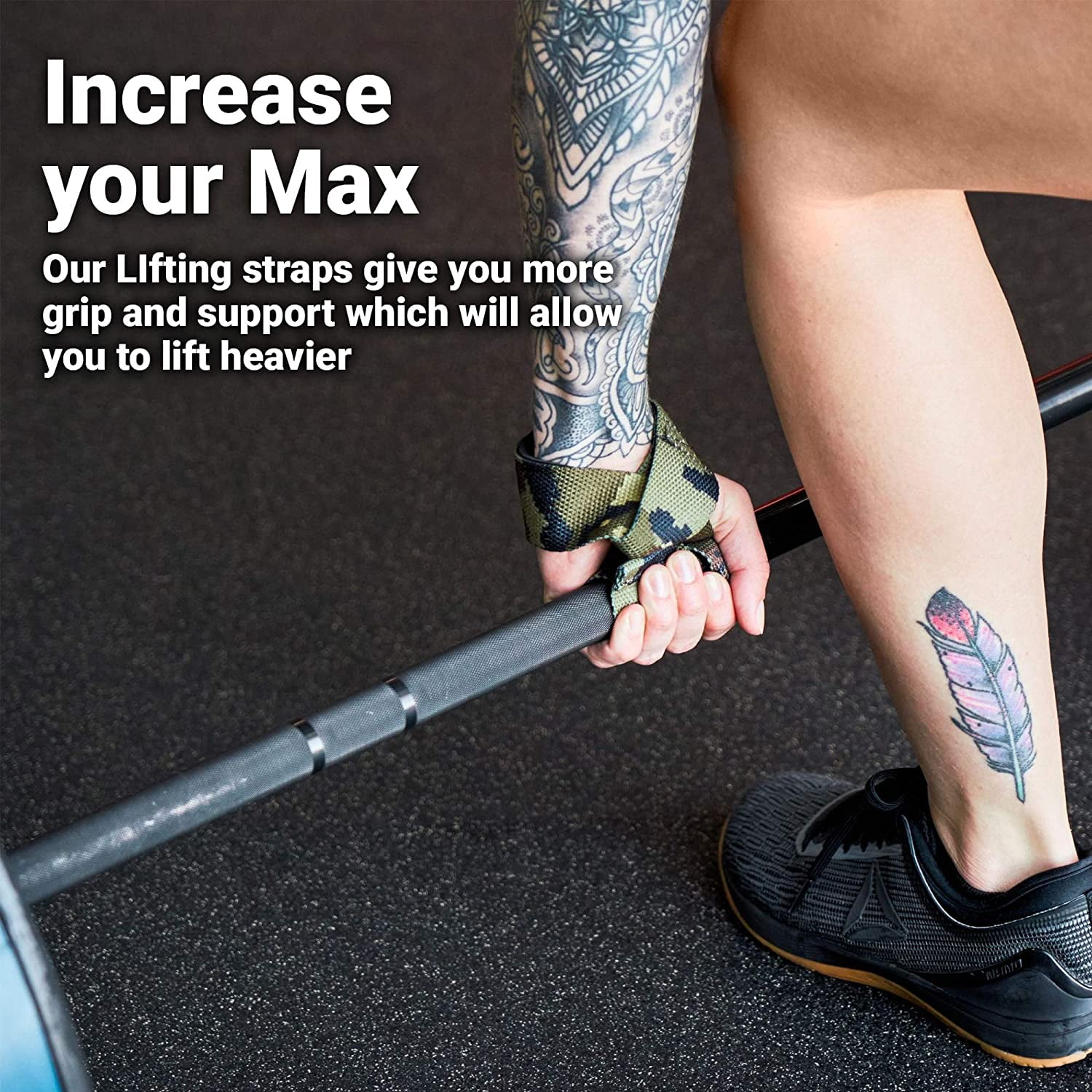 Weightlifting Wrist Straps - Perfect for Powerlifting, Strength Training, Bodybuilding