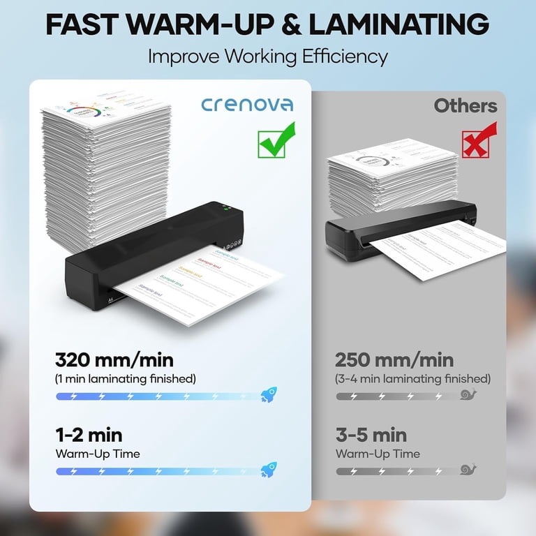 Crenova Lamnator Machne Wth 10 Lamnatng Sheets, A4 Lamnatng