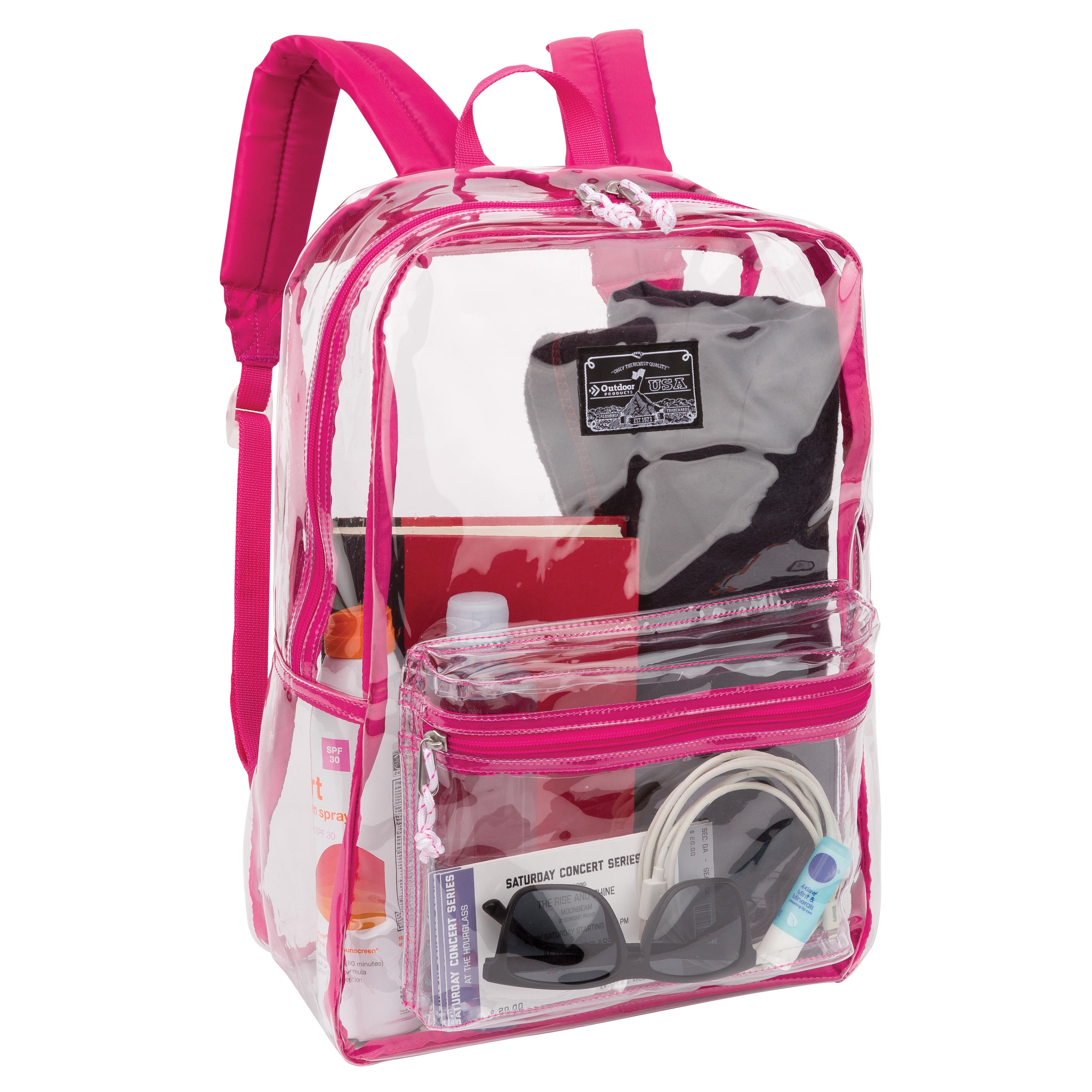 Outdoor Products 27 L Multi-Purpose Backpack, School Bag, Pink, Unisex, Adult, Teen, Polyester