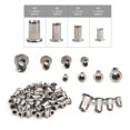thumbnail image 3 of 200 unids M3 M4 M5 M6 Set de tuerca de remache 304 Acero inoxidable Cabezal plano Pasado de rosca de rosca Inserte Nutsert Tap Rivet Nut Surtido Kit, 3 of 6