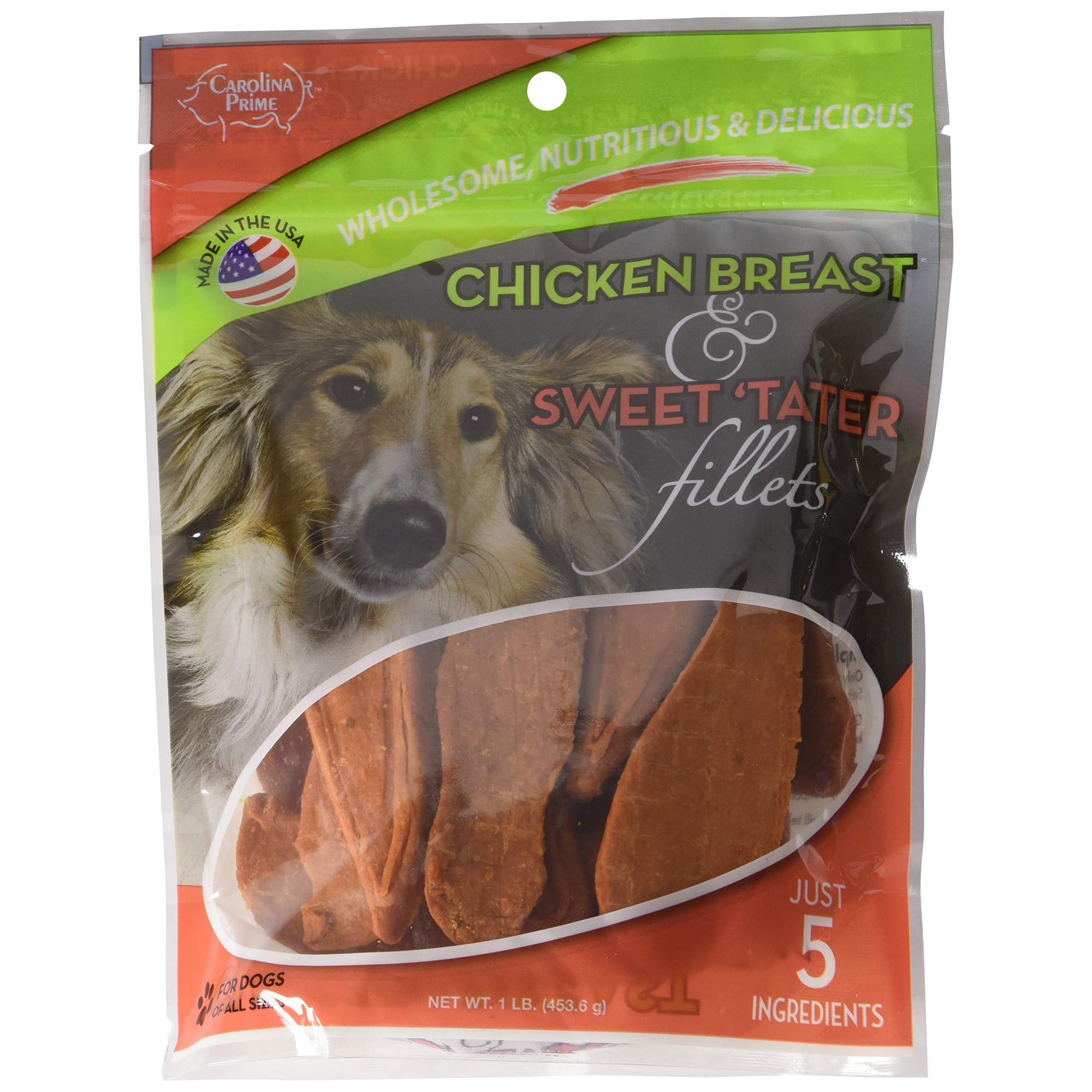 Carolina Prime Chicken Breast and Sweet ?Tater Fillets Dog Treats, 16 oz