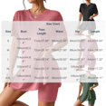 thumbnail image 3 of MXUIKV Workout Sets for Women Lightweight Summer Loose Fitted Side Slit Hem T-Shirts Tight Shorts(X-Large,Watermelon Red), 3 of 7