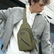 thumbnail image 5 of pstuiky Riñonera de lona reforzada con cremallera para exteriores, mochila de senderismo multiusos, bandolera, bolso bandolera unisex., 5 of 6