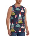 thumbnail image 2 of Bingfone Gnome With Mushroom Pattern Men's Tank Tops Workout Sleeveless Tee Shirts Running Beach Tanks for Men-Medium, 2 of 4