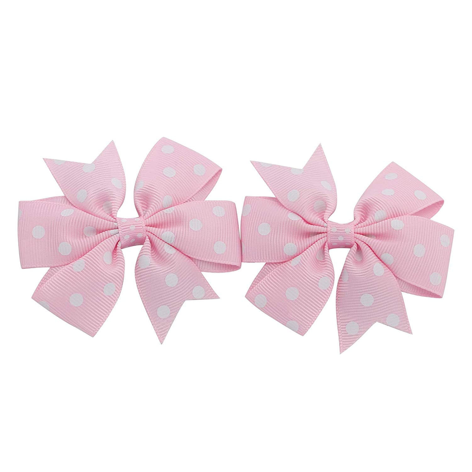 MUCHENGGIFT 120PCS 3inch Grosgrain Ribbon Polka Dot Pinwheel Hair Bows Boutique Rainbow Bows Alligator Clips For Girls Toddlers Teens(60Colorsx2)