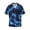 Blue Lightning, variant on offers the Blue Gold Grid Lantern Shapes for Men's Casual Short-sleeved Shirt, a button-up collared shirt with a pocket, perfect for beach vacations and yacht travel in the X-Large size.