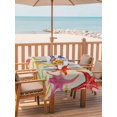 thumbnail image 2 of Outdoor Tablecloth with Umbrella Hole for Patio/Picnic/Party/Camping, Summer Colorful Starfish Waterproof Table Cloth Rectangle Table Cover Washable, Vintage Tropical Ocean Marine Life (60"x 102"), 2 of 9