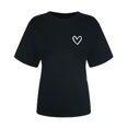 thumbnail image 5 of AherBiu Hauts d'Été pour Femmes Manches Courtes Haut Confortable T-Shirts Imprimé Cœur Col Rond T-Shirts Basiques Blouse, 5 of 5
