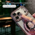 thumbnail image 5 of for iPhone 17 Pro Magnetic Kickstand Case, [Compatible with Magsafe] Bling Glitter Diamond Rhinestone Ring Holder Camera Protector Cute Cover for Girls Woman for iPhone 17 Pro 6.3", Silver, 5 of 8