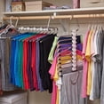 thumbnail image 6 of Scidweet Clothes Hangers, 2 Pack Space Saving Hangers Pants Rack Skirt Hangers Magic Closet Hangers Closet Organizer Pants Hanger Multifunctional Non-Slip Hangers, 6 of 9