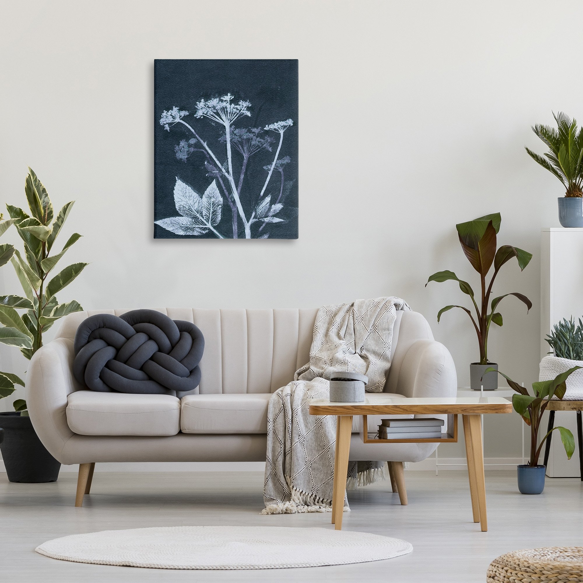 Stupell Industries Spring Botanical Shapes Botanical & Floral Painting Gallery Wrapped Canvas Art Print Wall Art, 30 x 40