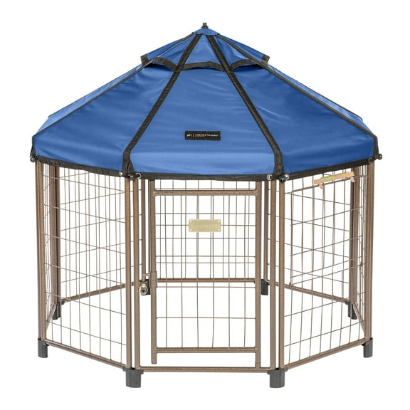 Advantek Dog Kennel Pet Gazebo 4 Foot Indoor Outdoor Dog Pen with Polyester Cover