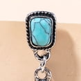 thumbnail image 6 of Mightlink 1 Pair Women Earrings Hollow Waterdrop Shape Faux Turquoise Anti-allergy Lightweight Ear Decoration Jewelry Prom Cocktail Party Hanging Earrings Dangle Earrings, 6 of 6
