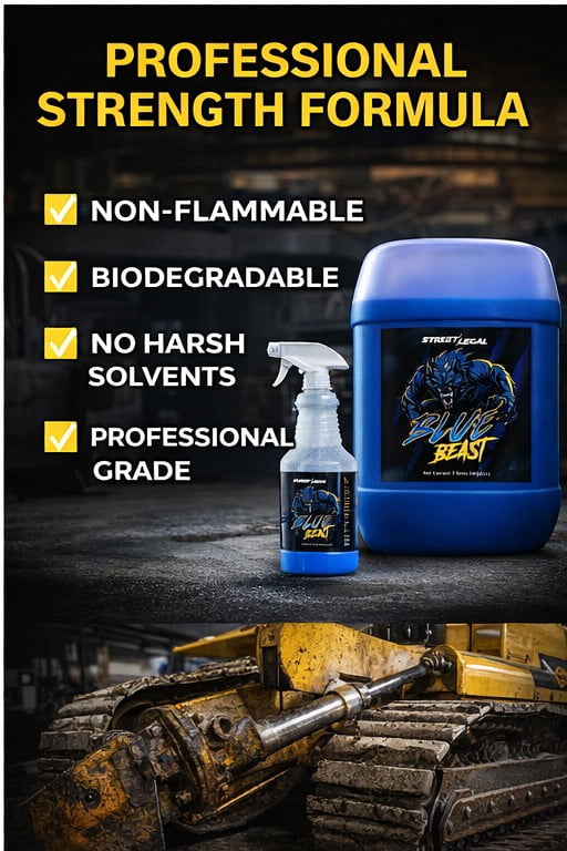 Street Legal Blue Beast Xtreme Premium Concentrate, Biodegradable Engine Degreaser 5 gallons pail
