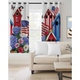 thumbnail image 2 of American Flag Blackout Curtains 84 Inches Long for Bedroom, Spring Garden Floral Birds House Thermal Insulated Room Darkening Black Out Window Curtain Panels Grommet Drapes for Living Room, 2 of 8