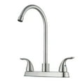 thumbnail image 2 of 8 Inch Kitchen Sink Faucet Deck Mounted 3 Hole 2 Handle Kitchen Faucets High-Arc 360 Degree Swivel Spout with Supply Lines,Brushed Nickel, 2 of 13