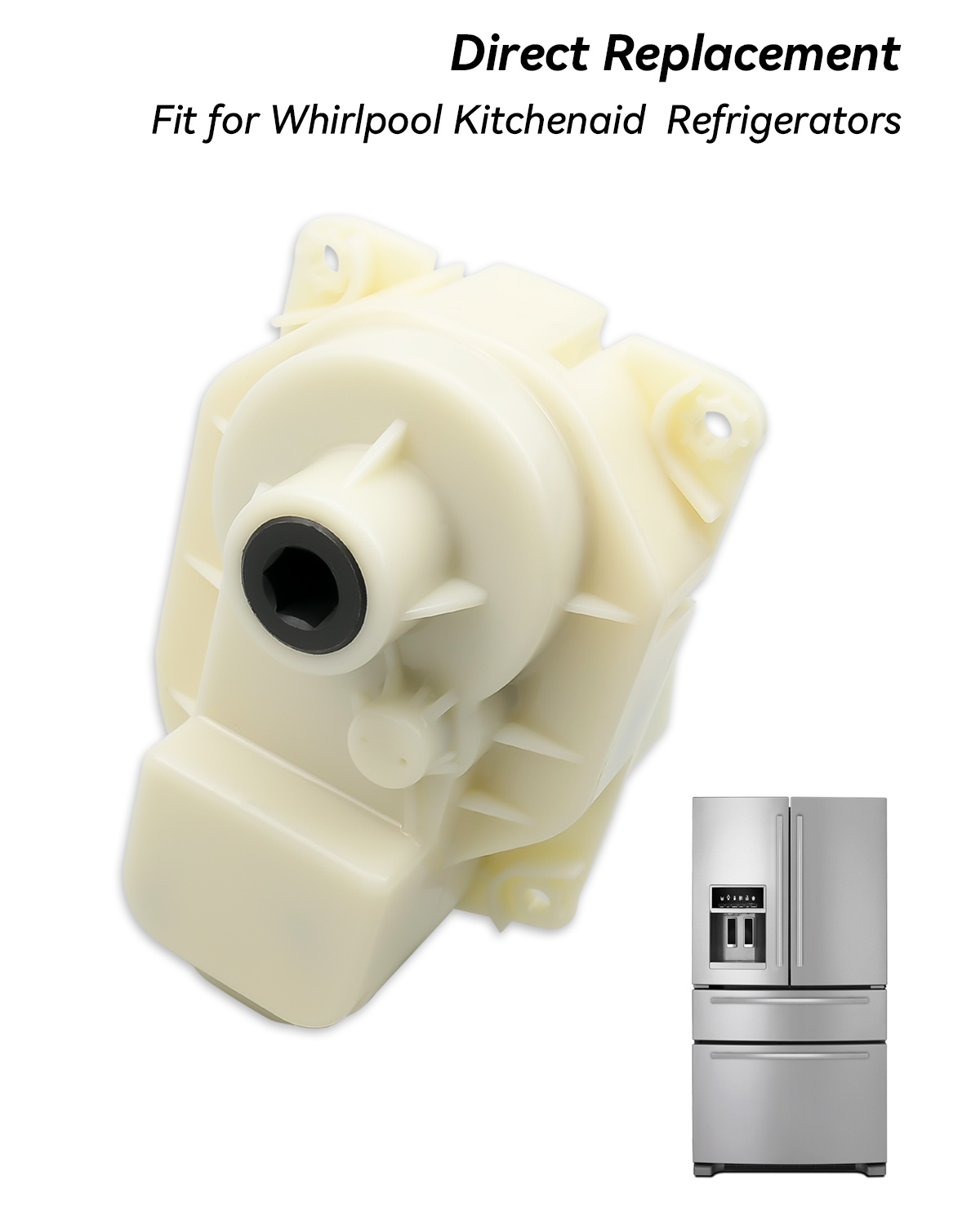 OCHIKI W10822606 Auger Motor Fits for Kenmore Whirlpool 7MF2976 106454 106460 MCD2358 MFT2574 Fridge Ice Crusher Motor Replace W10271506 W10215646