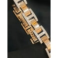 thumbnail image 3 of Pave 2.42 Cts Round Natural Diamonds Gents Link Tennis Bracelet In Hallmark 14K Rose Gold, 3 of 13