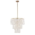 thumbnail image 3 of The Lighting Store Paula 4-Light Glossy Bronze Finish Chandelier with Natural White Shell - 20.5 inches in diameter x 21.7 inches H, 3 of 5