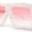 White Pink, variant on Womens Funky Fur Covered Squared Rectangle Oversize Sunglasses All Black