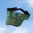 thumbnail image 4 of Bling Rhinestones Sun Visor Hat Sun Protection Hat for Women Men, 4 of 9