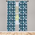 thumbnail image 2 of Ambesonne Geometric Curtains, Floral Vintage Mandalas, Pair of 28"x84", Violet Blue Pale Teal, 2 of 4