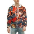 thumbnail image 2 of Genshin Impact Zip Up Hoodies Unisex Realistic 3D Print Sweatshirt Long Sleeve Hooded Jacket Coat L, 2 of 8