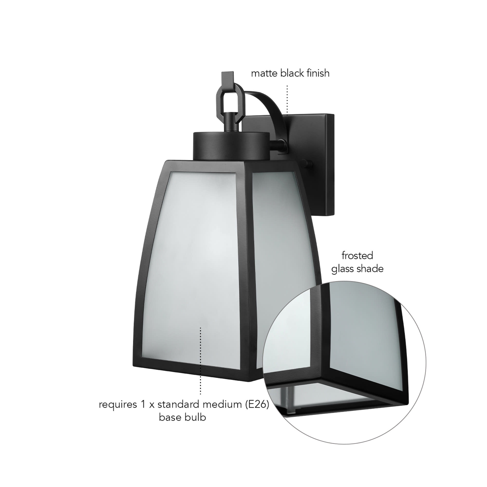 Globe Electric 91011571 13" Tall Led Outdoor Wall Sconce - Black