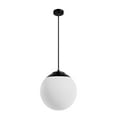 thumbnail image 2 of Hunter - Hepburn 3-light Matte Black, Medium Size Pendant Light, Dimmable, Mid Century Modern Style, Globe Shaped, for Bedrooms, Dining, Living Rooms - 19852, 2 of 7