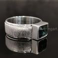 thumbnail image 2 of Blue Topaz Band Ring, Natural London Blue Topaz, November Birthstone Topaz, Silver Jewelry, 925 Silver Ring, Birthday Gift, Heavy Mens Ring, Matte Finish Mans Ring, Christmas, Mens Signet Ring, 2 of 5