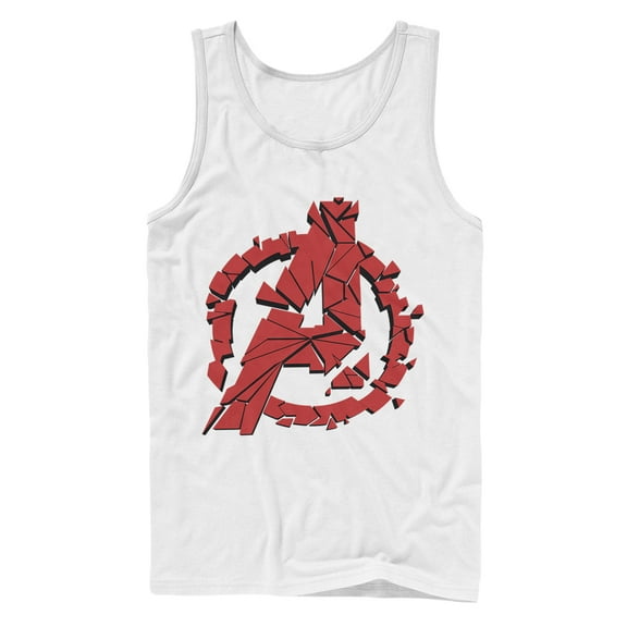 Men's Marvel Avengers: Endgame Shatter Logo  Tank Top White Large