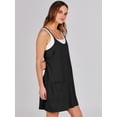 thumbnail image 5 of ANRABESS Athletic Dress for Women Tennis Dress with Shorts Summer Active Workout Romper Dress Sleeveless Spaghetti Strap Mini Dress Casual Sundress Vacation Outfits Black XS, 5 of 10