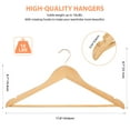 thumbnail image 5 of ACSTEP Wooden Hangers 20 Pack, Wood Pants Skirt Suit Shirt Clothes Hangers, Natural, 5 of 7