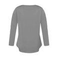 thumbnail image 4 of Black and Friday Clothing Sales Idoravan Long Sleeve Shirts for Women Winter Women's Long Sleeve Summer V Neck Sexy Casual Tops Regular Blouse Tops Gray XXL, 4 of 5