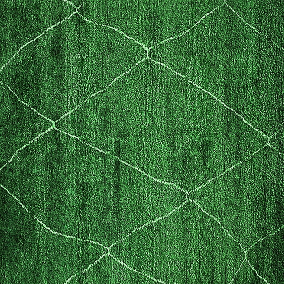 Ahgly Company Indoor Square Oriental Green Industrial Area Rugs, 4' Square