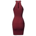 thumbnail image 2 of FashionOutfit Women's Casual Sexy High Neck Sleeveless Lurex Body-Con Mini Dress, 2 of 4