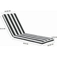 thumbnail image 4 of Outdoor Lounge Chair Cushion Replacement Patio Funiture Seat Cushion Chaise Lounge Cushion (Black White), 4 of 5