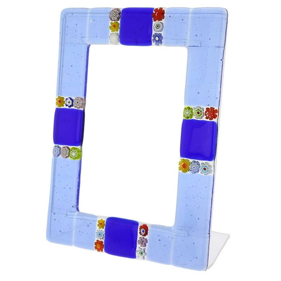 GlassOfVenice Murano Glass Photo Frame Sospiri 4X6 Inch