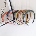 thumbnail image 2 of Diadema con dientes esmerilados de color Morandi simple, estilo básico, para lavar el rostro, diadema para presionar el cabello, hebilla para la cabeza, accesorios para el cabello para, 2 of 6