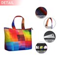 thumbnail image 2 of Colorful Rainbow Checkered Pattern Travel Tote Bags for Women Carry On,Large Weekender Bags for Women Travel,Multi Functional Duffle Bag for Work,Shopping,Sports, 2 of 5