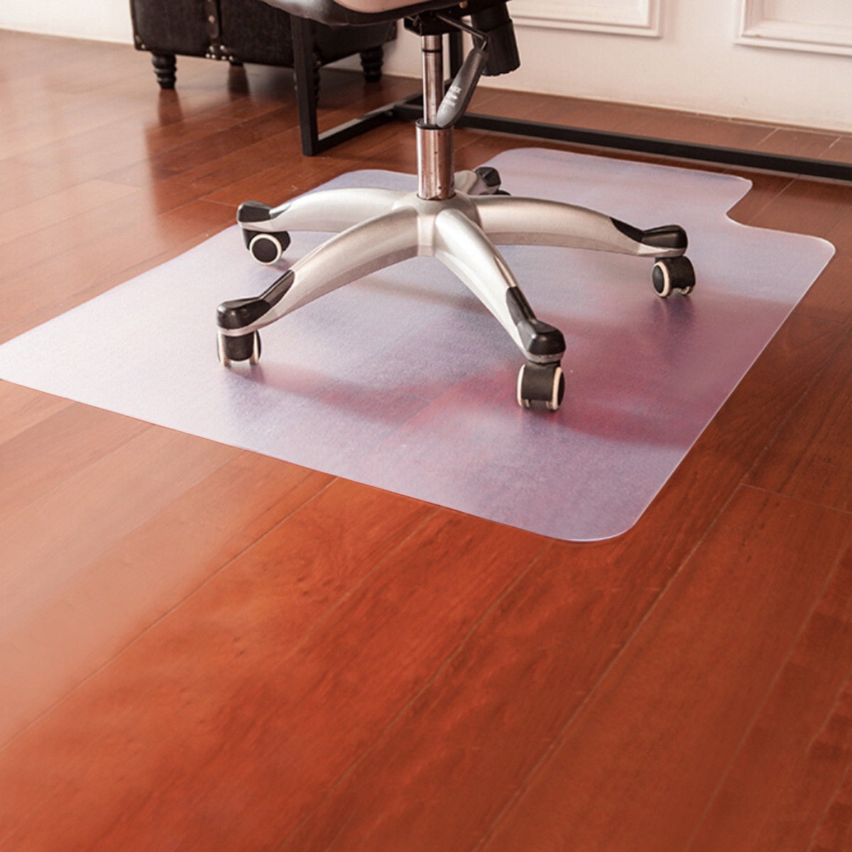 Eurotex Office Chair Mat- Office Desk Chair Mat for Hardwood Floors Multi-Purpose Chair Carpet for Home 5mm Thick 48x36 Hard Floor Protector Mat Brown 